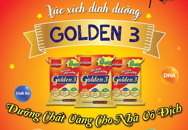 Vissan ra mắt sản phẩm mới xúc xích Dinh dưỡng Golden 3 – Dưỡng chất vàng cho nhà vô địch