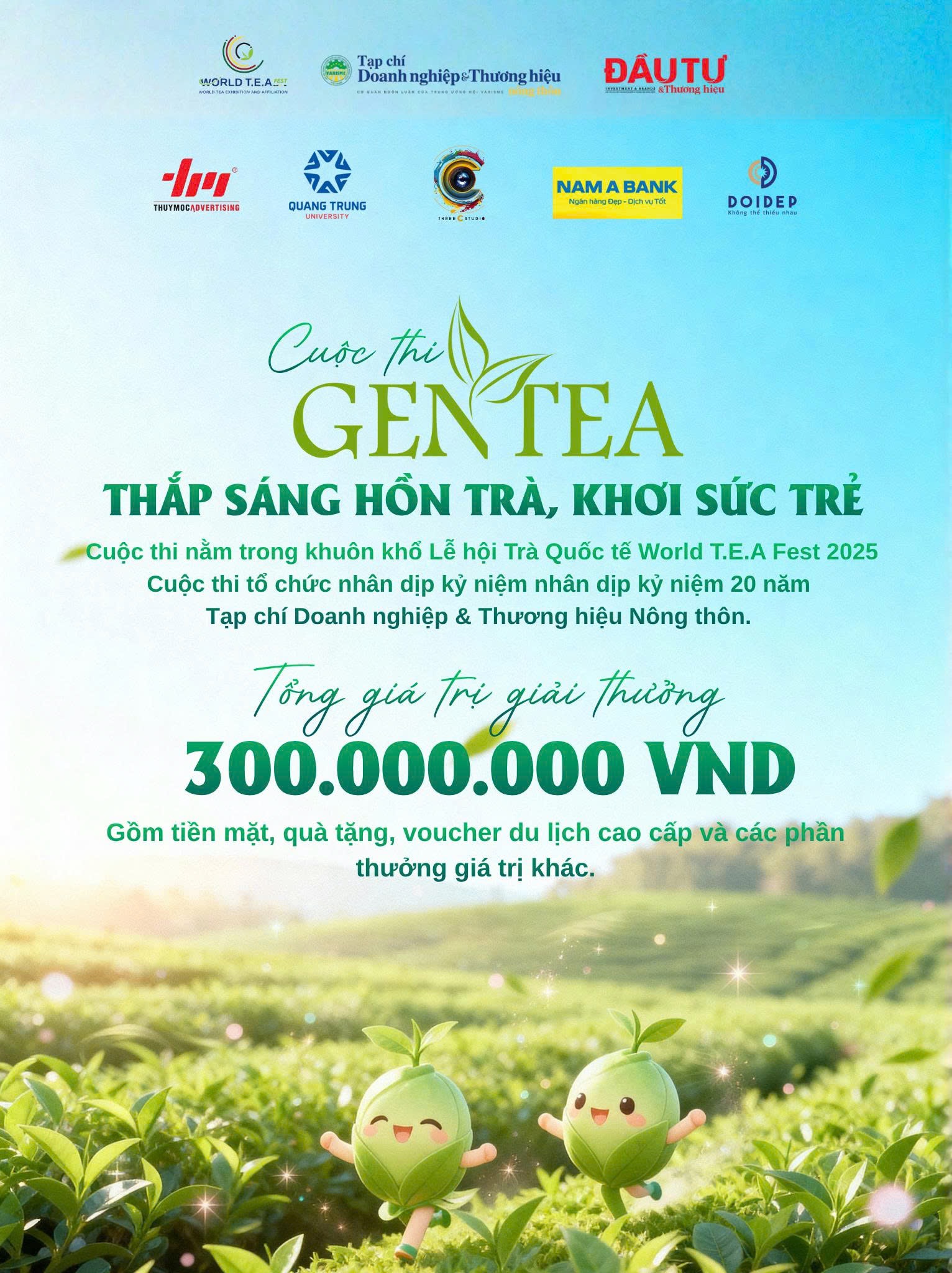 “GEN TEA 2025 - Thắp hồn trà, Khơi sức trẻ” ấn tượng với tổng giải thưởng đến 300 triệu
