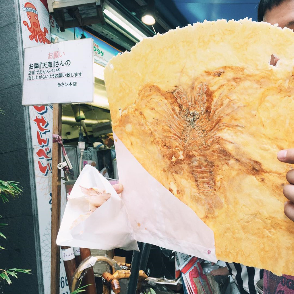 Bánh gạo hóa thạch, món ngon Nhật Bản khiến du khách giật mình