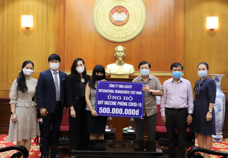 Ascott Việt Nam ủng hộ 500 triệu đồng vào quỹ vắc-xin phòng chống dịch Covid-19