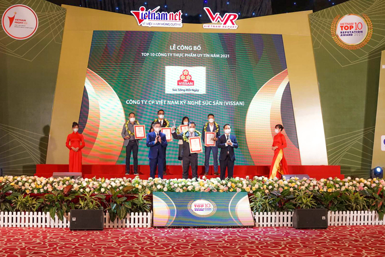Vissan vinh dự đạt danh hiệu Top 10 công ty uy tín ngành Thực phẩm - Đồ uống và Top 500 doanh nghiệp Lợi nhuận Tốt nhất Việt Nam năm 2021