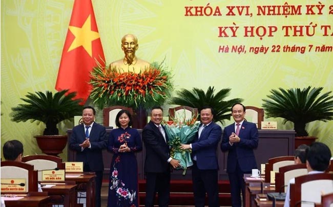 Ông Trần Sỹ Thanh được bầu làm Chủ tịch UBND TP Hà Nội với 100% số phiếu